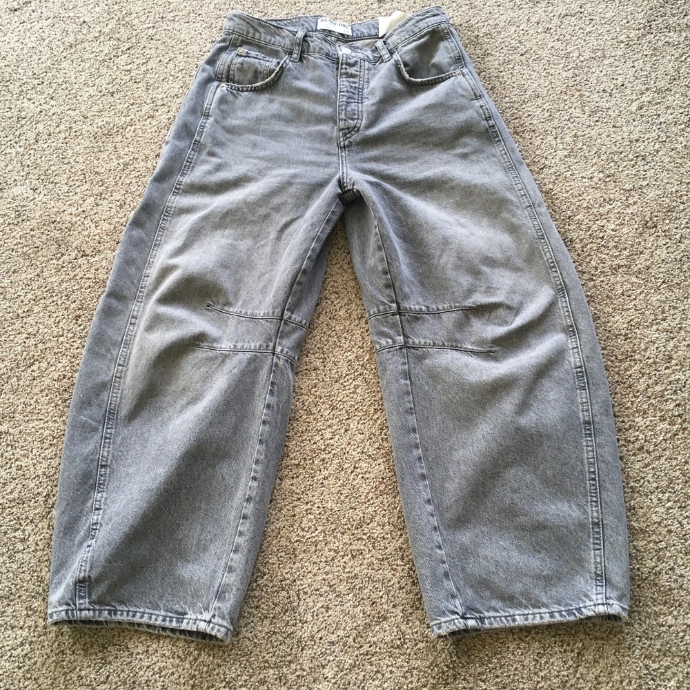 Free People Good Luck Barrel Jeans